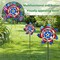 10 Pieces 21 Inches Patriotic Reflective Pinwheels with Stakes, American Flag Windmill Wind Spinners
